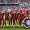 Para pemain Bayern Munchen berpose untuk foto tim sebelum pertandingan Grup C Piala Dunia Antarklub antara Bayern&nbsp;Munchen&nbsp;dan Auckland City di Cincinnati, Minggu, 15 Juni 2025. (AP Photo/Joshua A. Bickel)
