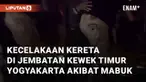 Terjadi kecelakaan kereta di jembatan Kewek Timur, Yogyakarta. Kecelakaan terjadi pada Jumat (9/8/2024) pukul 00:24 pagi