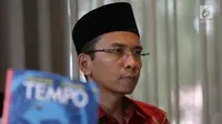 Mantan Gubernur NTB TGB Muhammad Zainul Majdi konferensi pers di Jakarta, Rabu (19/9). TGB beralasan uang di rekeningnya berasal dari penghasilannya sebagai rektor, pemilik ponpes, gubernur, dan sumbangan untuk pesantrennya. (Merdeka.com/Imam Buhori)