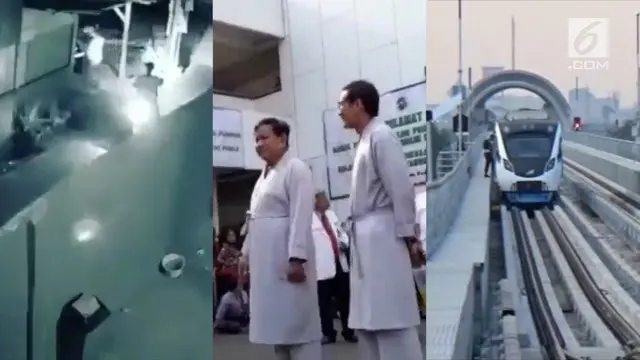 Video hit hari ini datang dari calon presiden Prabowo yang mengaku takut dokter, penjambretan terhadap tukang sate di Bekasi, dan rekaman penumpang LRT Palembang yang menangis karena LRT-nya mogok.