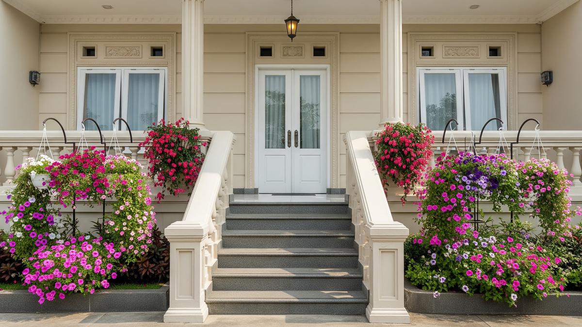 7 Model Teras Rumah Agak Tinggi dengan Tanaman Gantung Peneduh, Bikin Hunian Lebih Sejuk dan Estetik