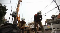 Dengan adanya Sodetan Sungai Ciliwung ini diharapkan debit air Kali Ciliwung dapat dialihkan ke Kanal Banjir Timur, Jakarta, Selasa (13/5/2014) (Liputan6.com/Faizal Fanani)