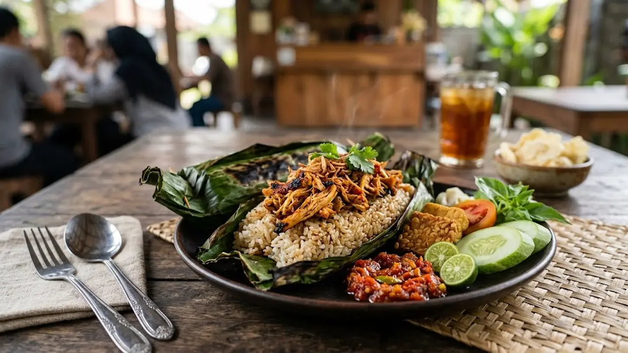 Resep Nasi Uduk Bakar Ayam Suwir/AI Generated