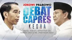 Debat kedua Pilpres 2019 dengan tema Energi, Pangan, Infrastruktur, Sumber Daya Alam, dan Lingkungan Hidup berlangsung di Hotel Sultan, Jakarta.