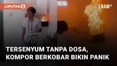 Aksi seorang pria tinggalkan kompor berkobar setelah masak mengundang perhatian