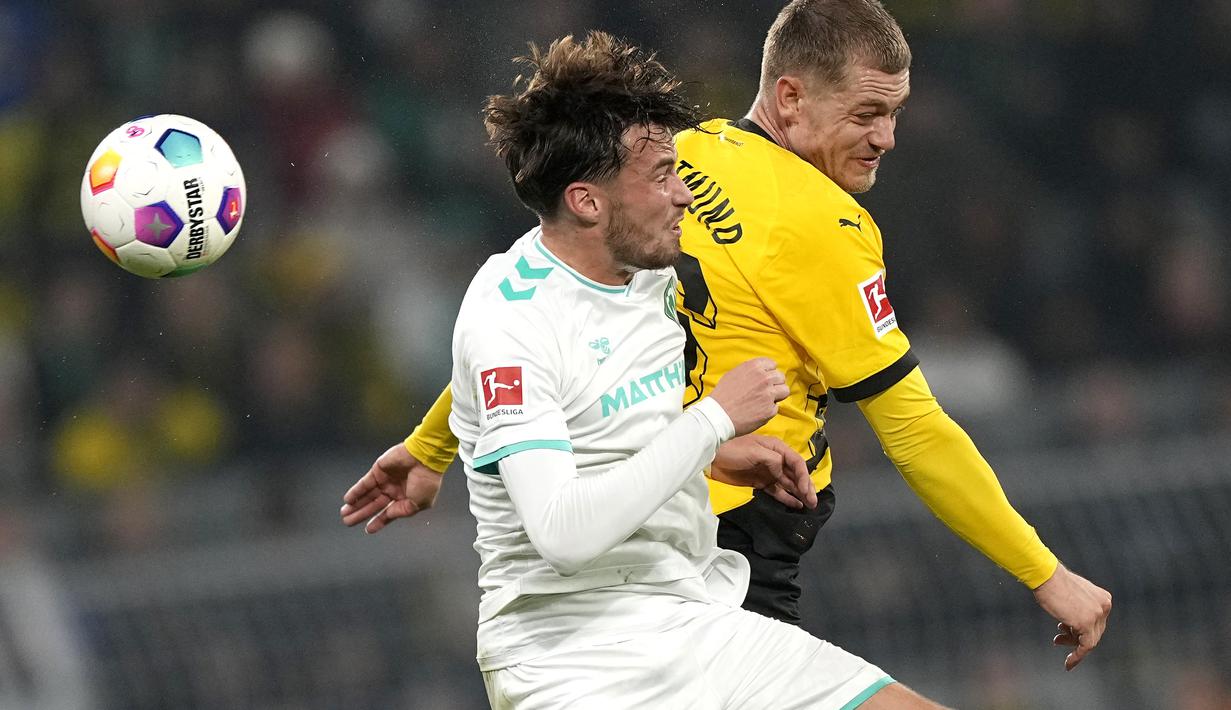 Borussia Dortmund sukses mengalahkan Bremen dengan skor 1-0. (AP Photo/Martin Meissner)