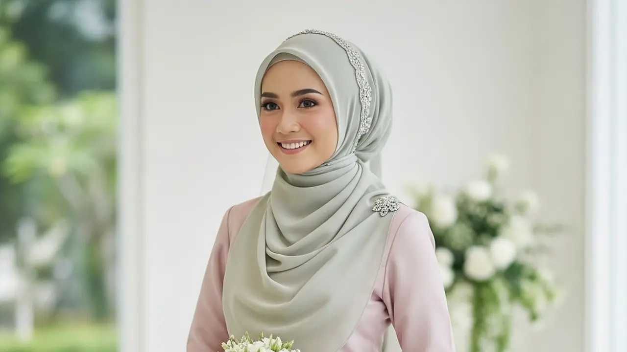 Model Baju Bridesmaid Melayu Rok Songket (Image by Gemini AI)