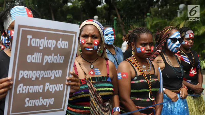 Demo di Depan Istana, Mahasiswa Papua Tuntut Referendum