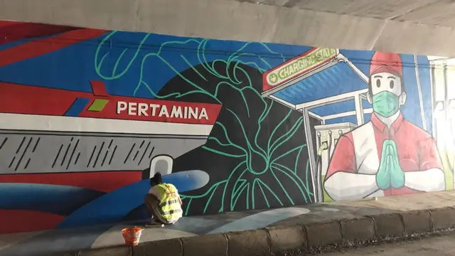 Kolaborasi Pertamina dan Gardu House Hadirkan Mandalika Art Tunnel Penuh Energi