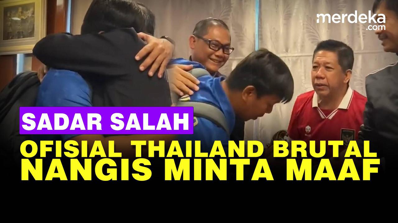 VIDEO: Ofisial Thailand Nangis Minta Maaf Peluk Kombes Sumardi Manajer Timnas