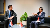 Presiden Joko Widodo atau Jokowi melakukan pertemuan bilateral dengan Perdana Menteri Belanda Mark Rutte. (Biro Pers Sekretariat Presiden)
