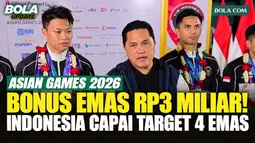 Bonus Rp3 Miliar Menanti Peraih Emas Asian Games 2026, Indonesia Capai Target 4 Emas