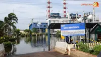 FOTO: PLTGU Muara Karang Terendam