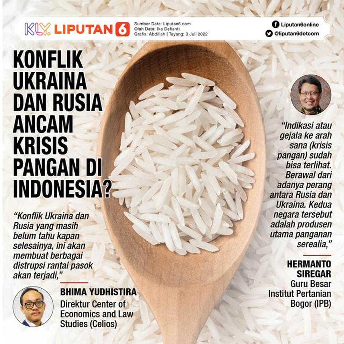 INFOGRAFIS JOURNAL_Konflik Ukraina dan Rusia Ancam Krisis Pangan di Indonesia? (Liputan6.com/Abdillah)