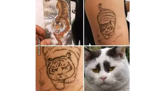 6 Tato Bentuk Macan Ini Malah Bikin Orang Gagal Garang