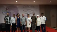 Konferensi pers gelaran Miss Internet Indonesia 2018 oleh APJII di BSD City, Serpong, Tangerang, Rabu (10/1/2018). (Liputan6.com/Agustinus M Damar)