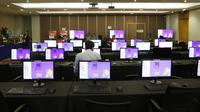 Suasana Sub Media Center SEA Games 2019 di World Trade Center Metro, Manila. (Bola.com/Muhammad Iqbal Ichsan)