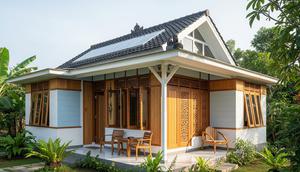 7 Desain Rumah Mungil Tetap Adem Tanpa AC, Ini Rahasianya (Foto: Gemini AI)