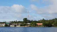  Salah satu BTS Telkonsel di pulau terluar, yakni di Tobelo, Halmahera Utara. (Doc: Telkomsel)