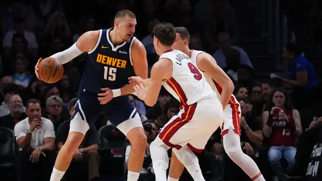 Nikola Jokic saat melawan Heat pada lanjutan NBA 2025/2026