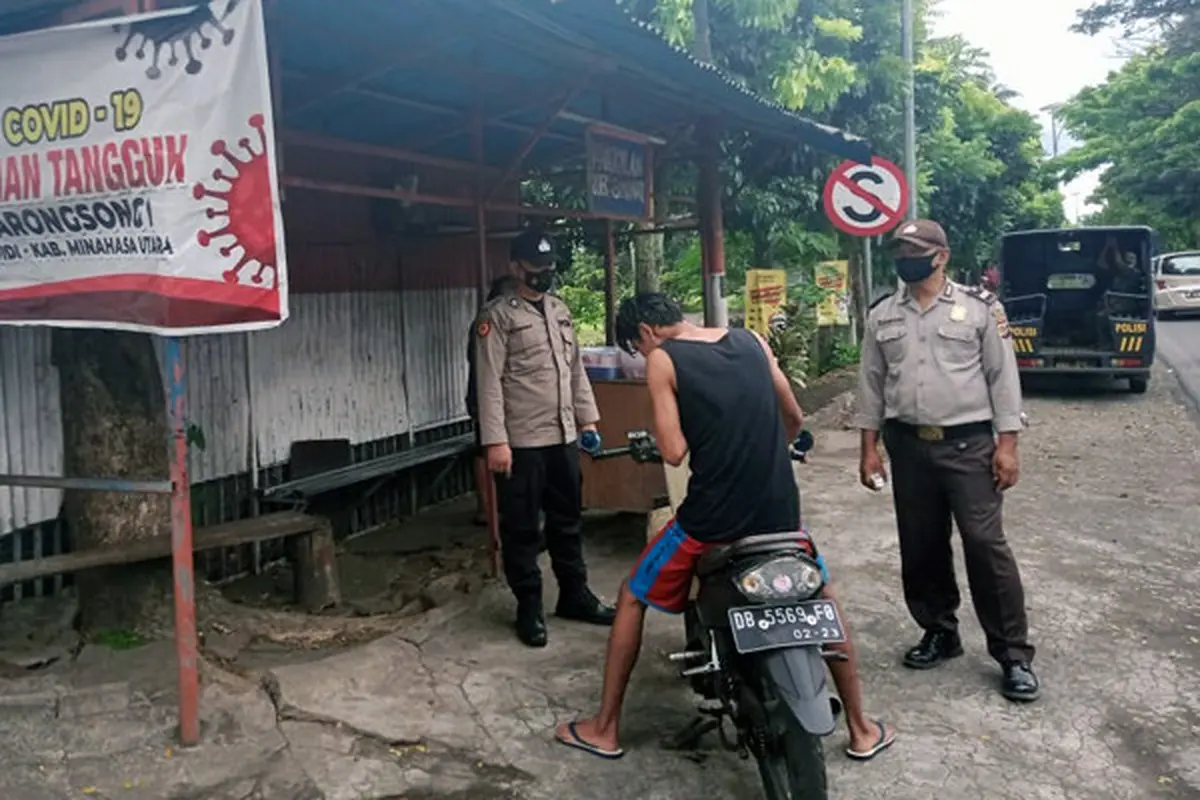 Tindakan yang sama juga dilakukan jajaran Polsek Airmadidi, Minahasa Utara.