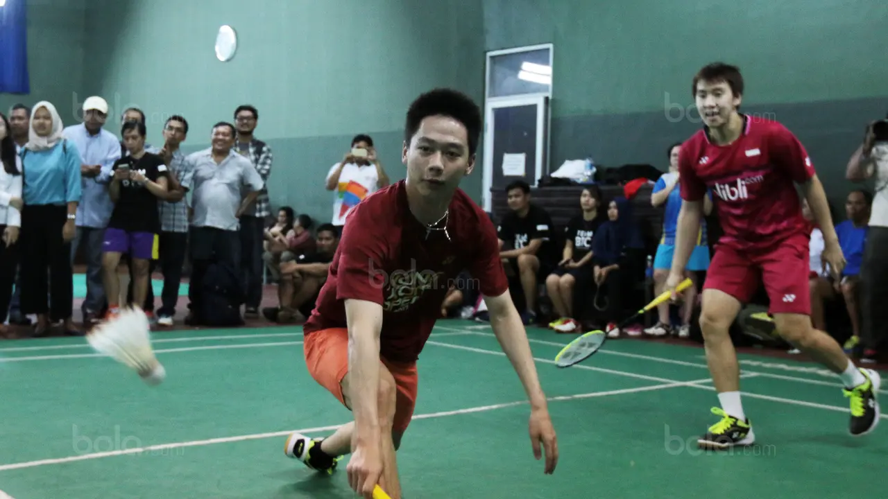 Kevin Sanjaya, Marcus Gideon, Menpora Imam Nahrawi, Bulutangkis Indonesia, Bola.com
