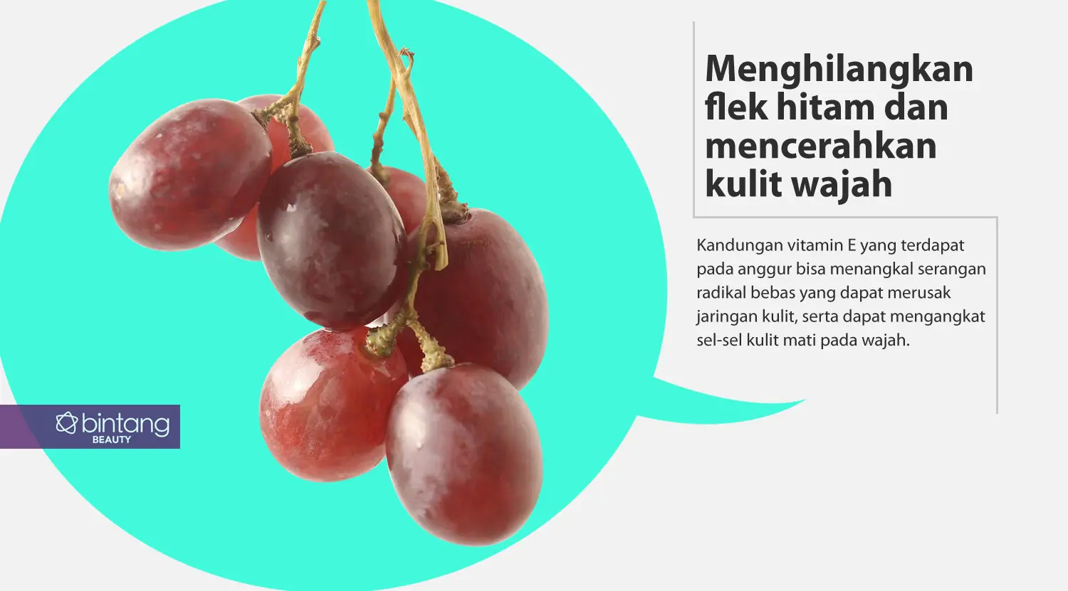 Manfaat anggur untuk kecantikan kulit wajah. (sumber foto: Daniel Kampua/Bintang.com, Digital Imaging: Nurman Abdul Hakim/Bintang.com)