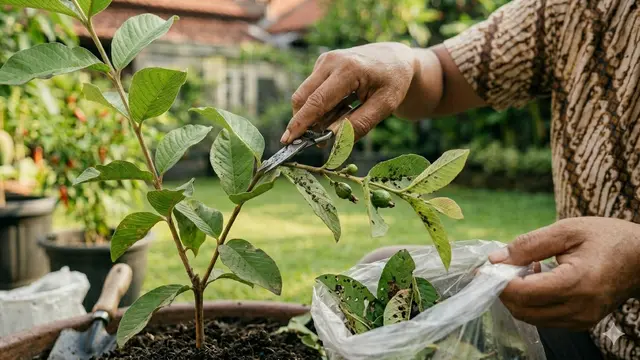 Cara Menanam Jambu Kristal di Pot (Foto: Gemini AI)