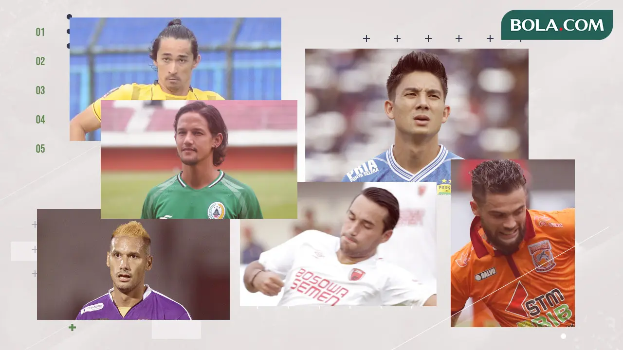 Gavin Kwan Adsit, Irfan Bachdim, Kim Kurniawan,  Ezra Walian, Raphael Maitimo dan Diego Michiels