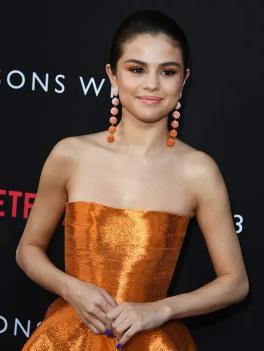 “Aku pikir itu muncul setelah mengambil waktu untuk istirahat,” ucap Mandy saat bersama Selena di premier 13 Reasn Why beberapa waktu lalu. (AFP/Bintang.com)