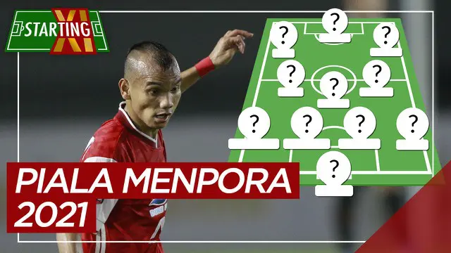 Berita motion grafis Starting XI terbaik Piala Menpora 2021, didominasi pemain Persija Jakarta.