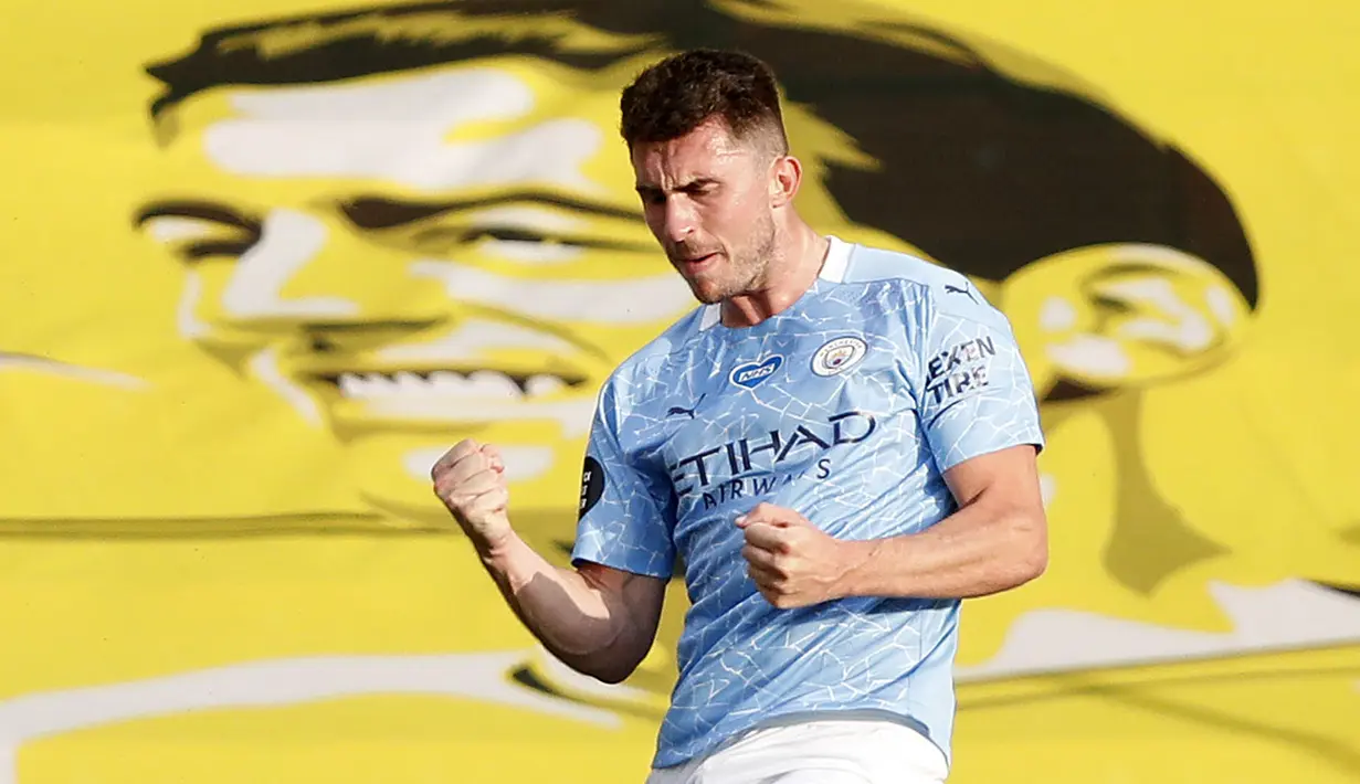 Aymeric Laporte didatangkan oleh Manchester City pada bursa transfer musim dingin 2018 dengan harga 65 juta euro dari Athletic Bilbao. Resiko The Cityzens akhirnya mampu berbuah manis dengan penampilan solid dari pemain yang berposisi sebagai bek tersebut. (AFP/Adrian Dennis)
