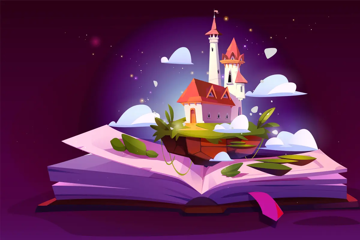 Ilustrasi buku cerita, cerpen