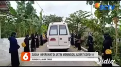 Siti Jumiatun, perawat senior di Puskesmas Singgahan Tuban meninggal dunia Jumat siang, setelah berjuang selama 3 hari di Rumah Sakit Sosodoro Djati Koesoemo, Bojonegoro. Hingga kini di Jawa Timur, jumlah perawat yang gugur akibat Covid-19 sudah menc...