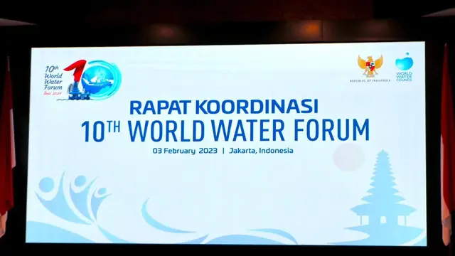Rapat koordinasi terkait Persiapan Penyelenggaraan World Water Forum (WWF) ke-10 bersama Menteri Koordinator Bidang Kemaritiman dan Investasi (Menko Marves) Luhut Binsar Pandjaitan selaku Ketua Panitia Nasional. (Dok kemenko Marves)