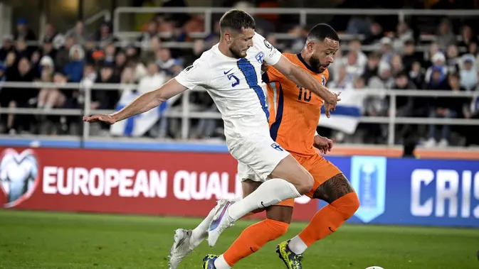 Memphis Depay Man of the Match Finlandia vs Belanda