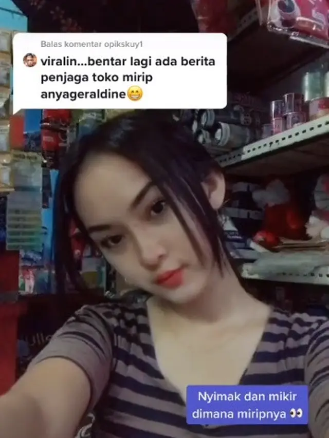 7 Potret Intan Rose, Penjaga Toko Kembaran Anya Geraldine yang Viral