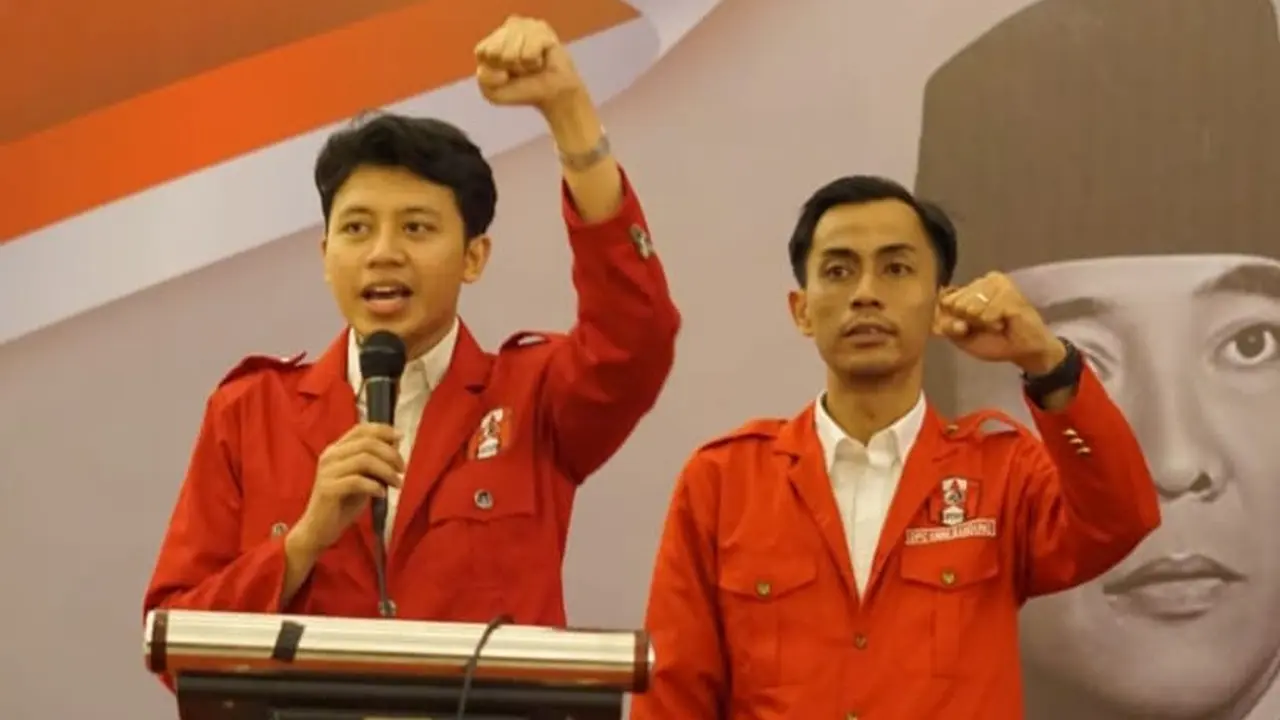 Risyad Fahlefi dan Patra Dewa resmi terpilih sebagai Ketua Umum dan Sekretaris Jenderal GMNI periode 2025-2028 dalam Kongres XXII yang digelar di Gedung Merdeka Bandung, Rabu (30/7/2025) (Istimewa)