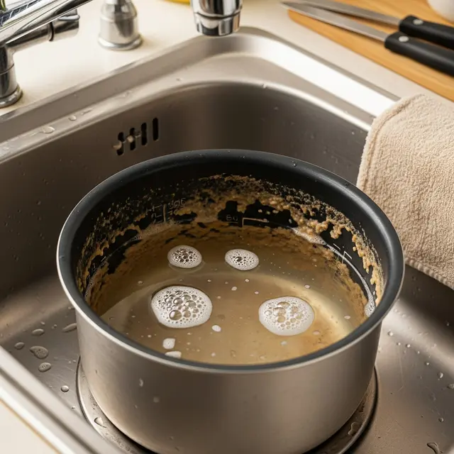 Cara Membersihkan Rice Cooker Berkerak (AI Generated)