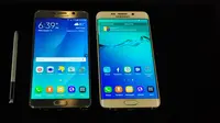 Samsung Galaxy Note 5 (kiri), Samsung Galaxy S6 Edge Plus (kanan) - (Foto: Dewi Widya Ningrum/Liputan6.com)
