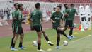 Pemain Timnas Indonesia, Evan Dimas, saat latihan jelang laga kualifikasi Piala Dunia 2022 di SUGBK, Jakarta, Minggu (8/9). Indonesia akan berhadapan dengan Thailand. (Bola.com/M Iqbal Ichsan)