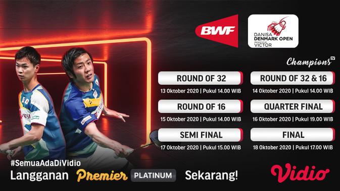 Jadwal Live Streaming Denmark Open 2020 di Vidio, 14-18 ...