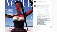 Gaun Super Ketat Kim Kardashian Saat Tampil Perdana di Vogue Arabia