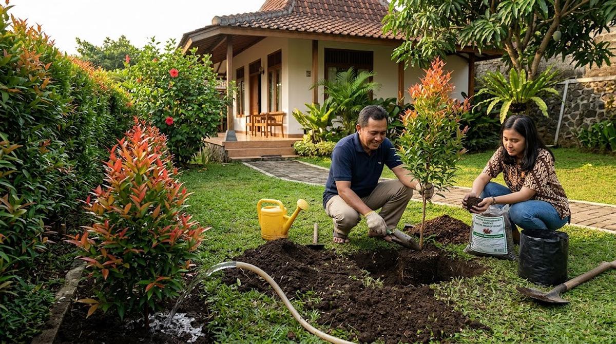 Cara Menanam Pohon Pucuk Merah di Halaman Rumah agar Rimbun/AI Generated