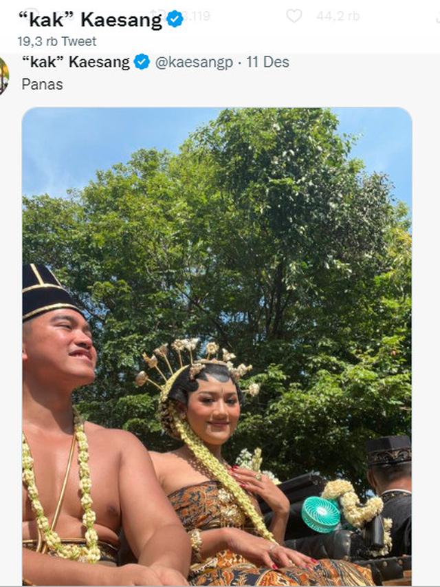 8 Cuitan Nyeleneh Kaesang Setelah Menikah, Sempat Kirim Tweet saat Kirab