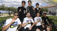 Pebalap Indonesia, Anggi Setiawan, mendapat kesempatan untuk bertemu dan belajar langsung dari Valentino Rossi di VR46 Motor Ranch, Senin (15/5/2017). (MotoGP).
