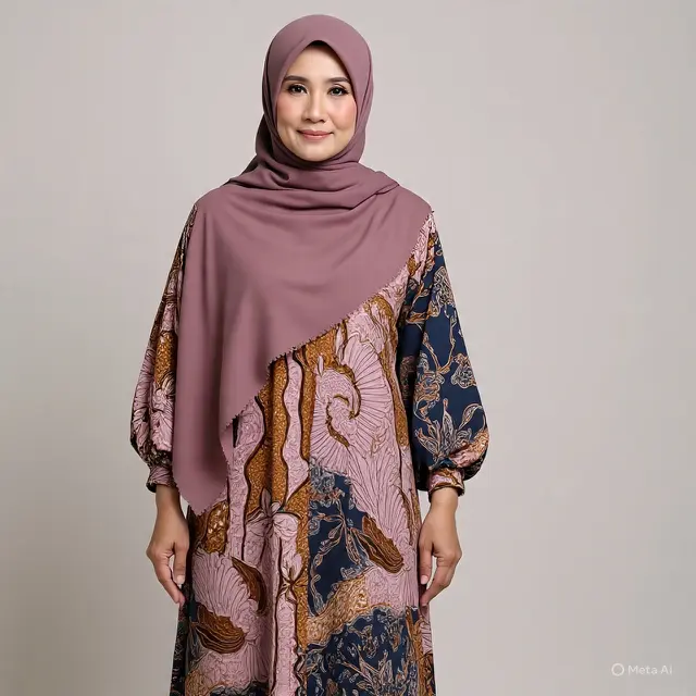 Gamis Batik Ibu-Ibu Umur 50