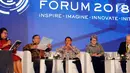 Menteri PPN / Kepala Bappenas, Bambang Brodjonegoro (kedua kiri) dan Menkominfo Rudiantara (ketiga kiri) menghadiri Indonesia Development Forum (IDF) 2018 yang digelar selama 2 hari pada 10-11 Juli di Jakarta, Selasa (10/7). (Liputan6.com/HO/Bappenas)