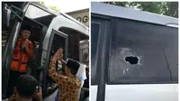 Bus rombongan umrah Bima Arya diserang saat melintas di Tol Jagorawi. (Istimewa)