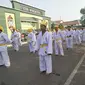 Aksi karate massal di Banjarmasin berhasil memecahkan rekor MURI (istimewa)